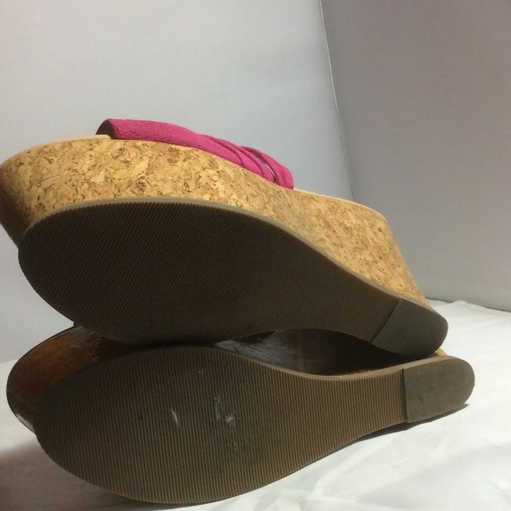 Diane Von Furstenberg Pink Suede Platform Fit SZ 8